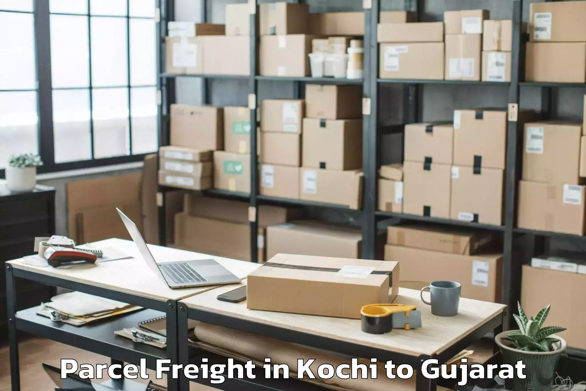 Easy Kochi to Baria Parcel Freight Booking